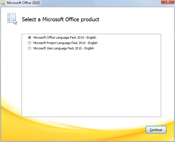 Microsoft Office 2010 Language Pack