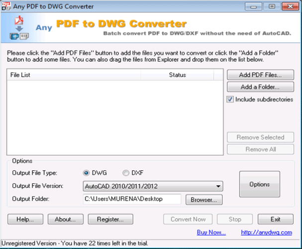 Pdf to dwg converter